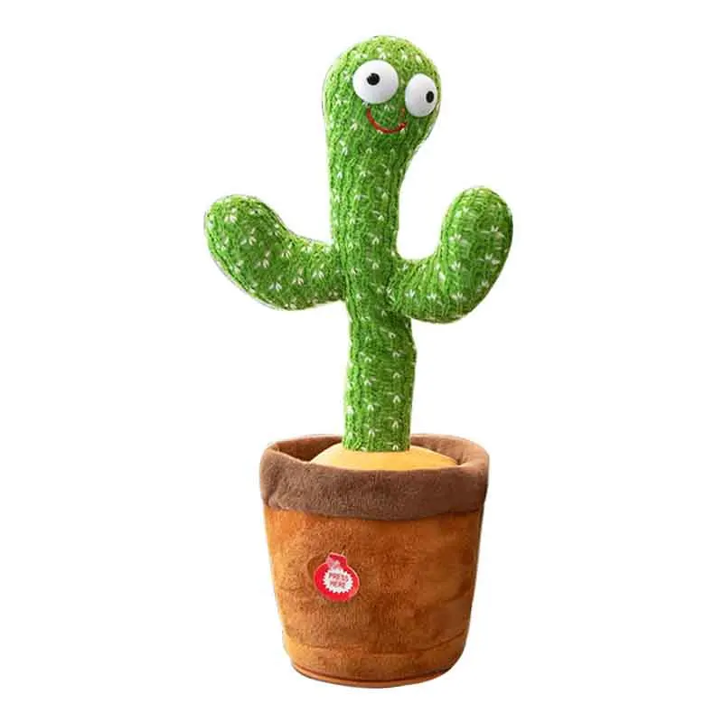 Plush Toys 120 Englisg Songs Favor Dancing Talking Singing Cactus Music Electronic toy with Song Potted Early Education For Kids