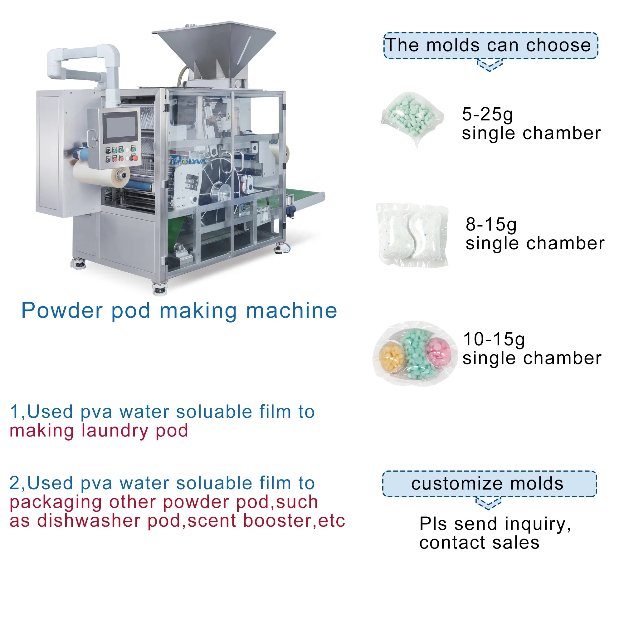 Polyva hot selling small detergent pods packing manufacturing machine other packaging machine