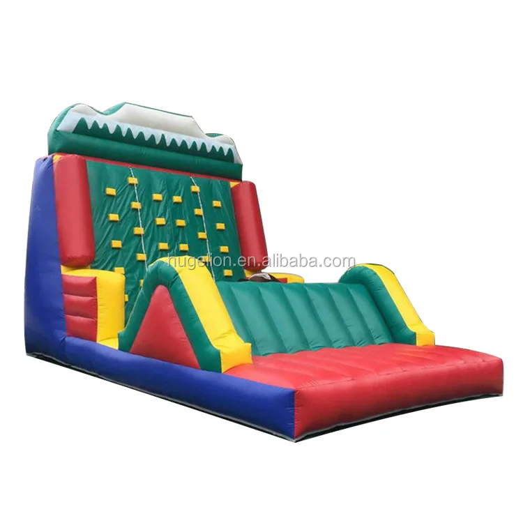Hot sale inflatable climbing wall with slide, kids inflatable climbing wall for sale