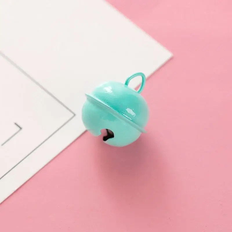 pom XNG 22mm candy-colored pet key ring spray paint small bells Christmas decoration pendant diy keychain accessories