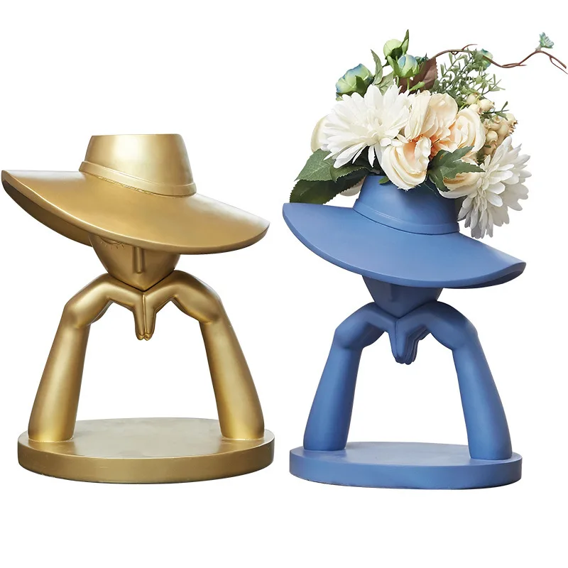 2021 modern girl Nordic creative resin ornaments Nordic living room porch tea table flower arrangement crafts home decoration