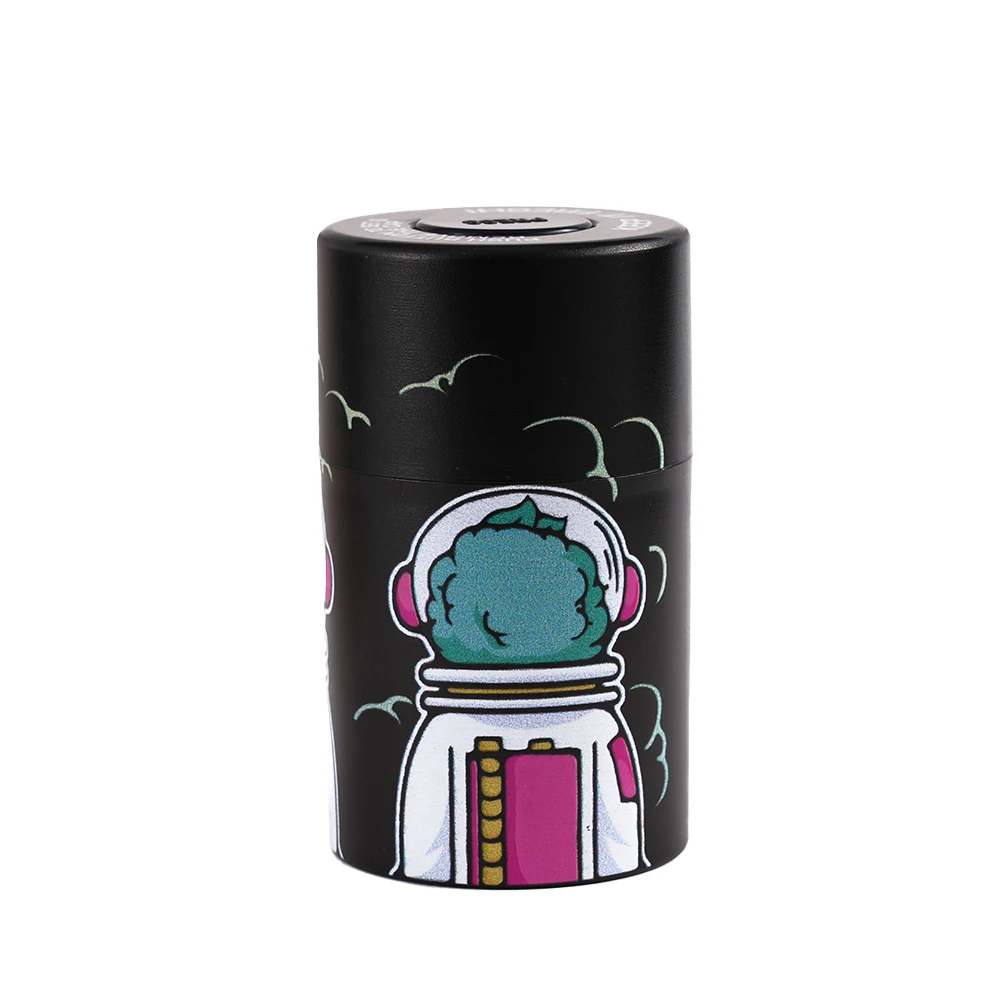 Portable Tobacco Holder Smoking Accessories Cigarette Tube Dry Herb Metal Match Storage Jar with Screw Lid