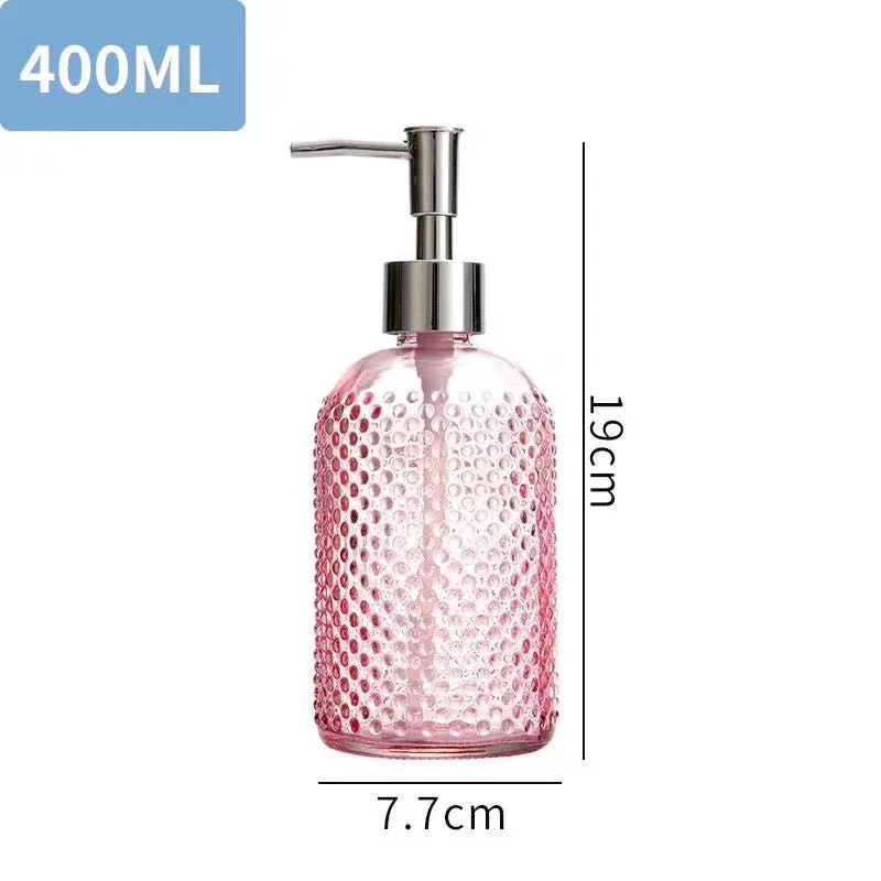 Wholesale Spraying color 16oz 480ML Glass Soup Dispensers with Stainless Steel Pump