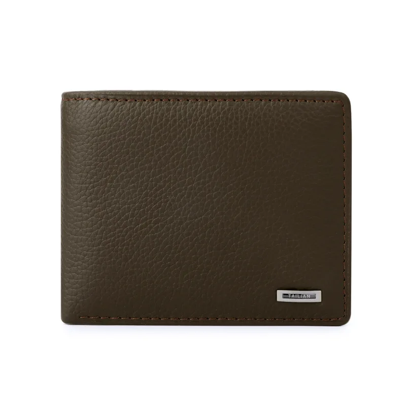 Factory Wholesale Custom Men Purse Top Quality Men Wallet Genuine Leather Purse Practical Card Male Wallets