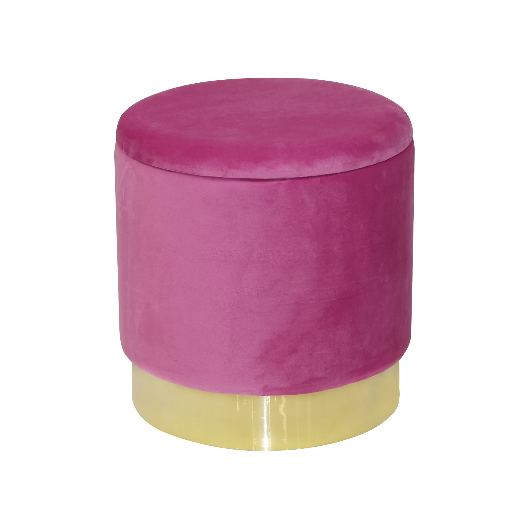 
Simplify home Velvet foldable storage round ottoman box with removable lid 