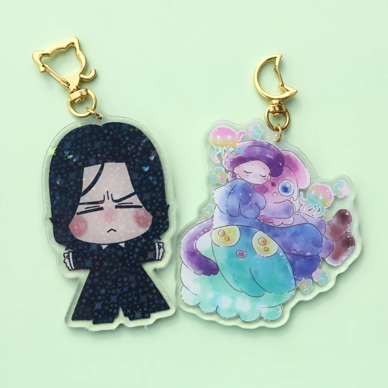 Cheap Promotional Custom Car Logo Hello Unicorn Kitty Keychain Cartoon Clear Acrylic Designer Keychains