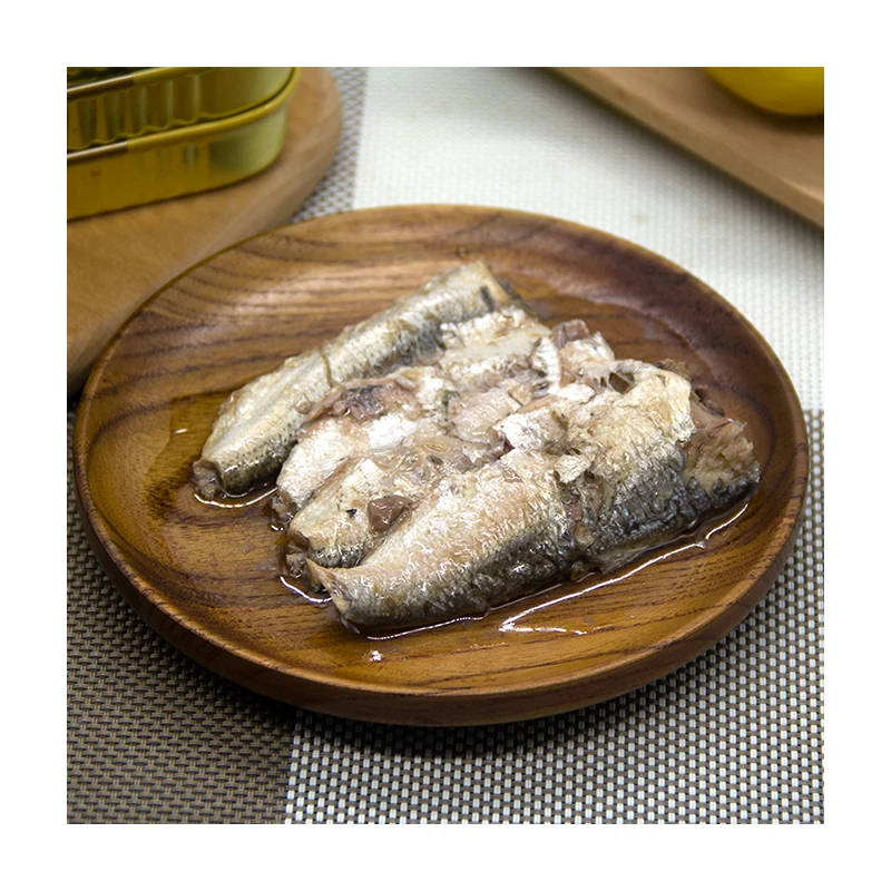 Tin can packing canned fish sardine in vegetable oil 125g