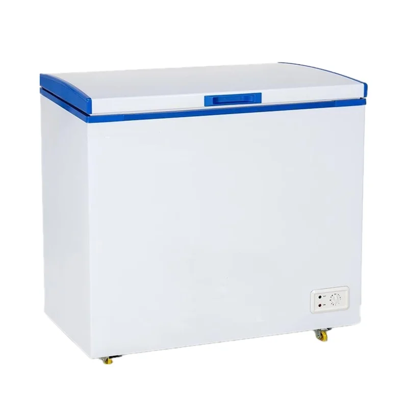 250L Single Solid Door Top Open Commercial Ice Cream Frozen Food Gelato display deep Chest Freezer for supermarket