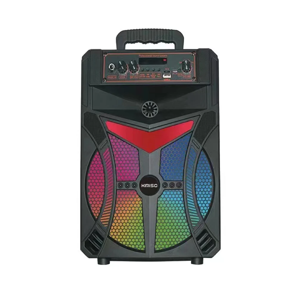 QS-7810 Portable Wireless Speaker Kimiso Outdoor Subwoofer 8 inch BT Speakers With Microphone HD Sound Support TF