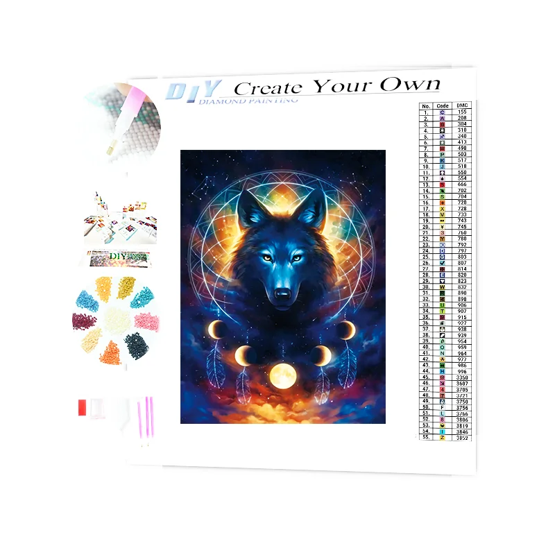ODM&OEM Dreamcatcher  Wolf  Gifts Diamond Painting Price Including Box