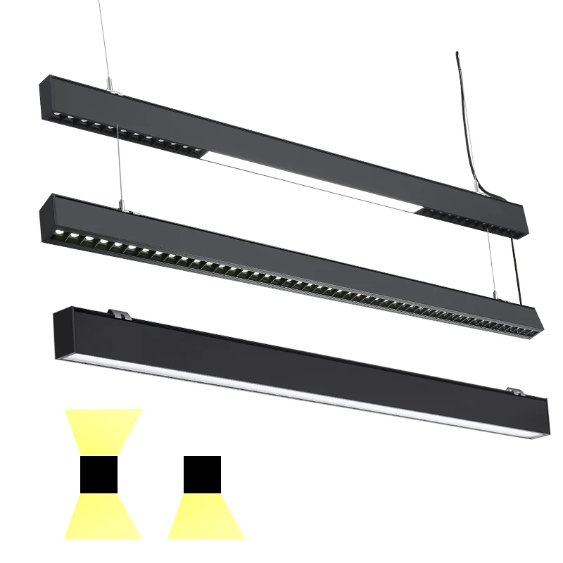 3000K 4000K 6000K Dimmable Suspended LED Linear Light Hanging Office Lighting Fixture LED Linear Lamp