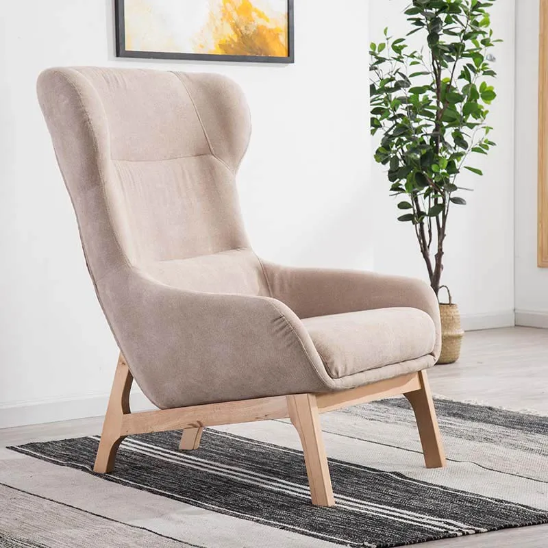 Cheap Modern Comfortable Sofa Chair Furniture Wood Arm Chair Living Room Leisure