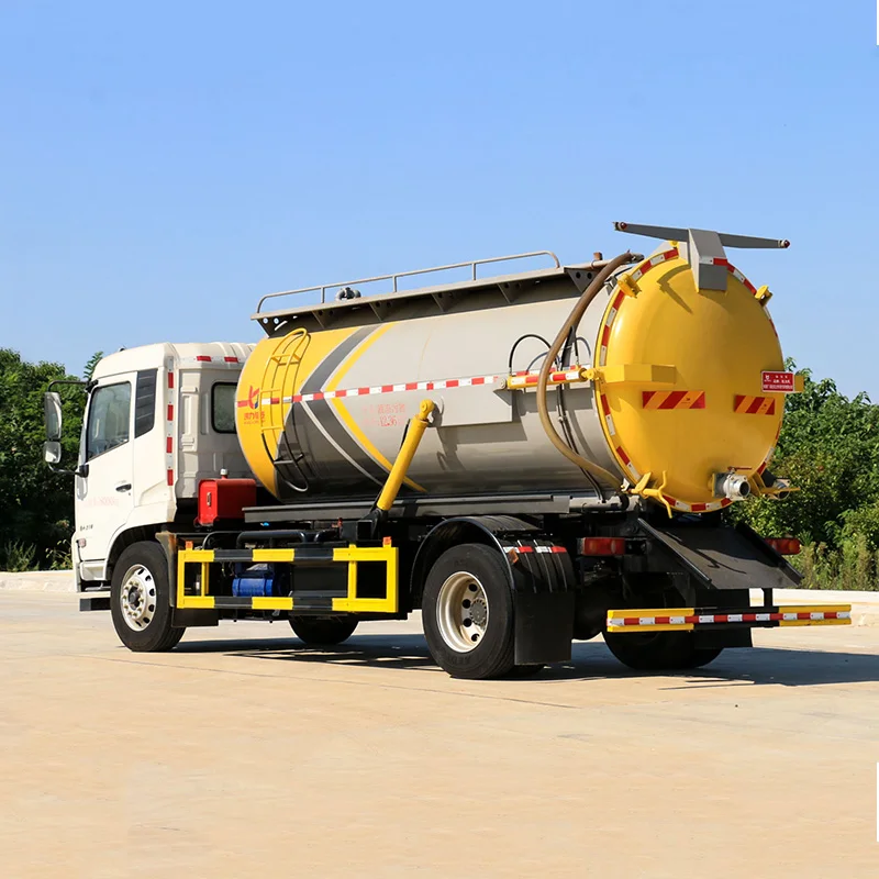 Dongfeng Diesel Sewage Tanker Manual Transmission SLudge Truck Vacuum for Sewage Suction