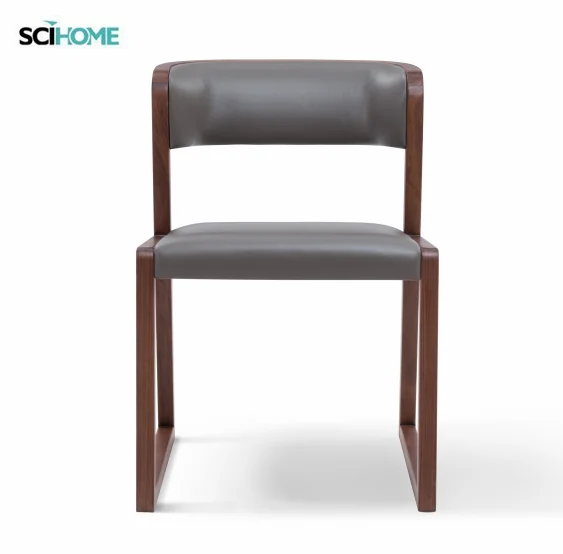 Leather Chair  Wooden  Design Dining Room Furniture