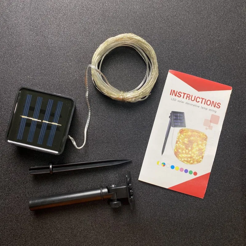 Outdoor Waterproof 12M Light String 100 Led Christmas Halloween Solar Led String Lights For Holiday Decoration