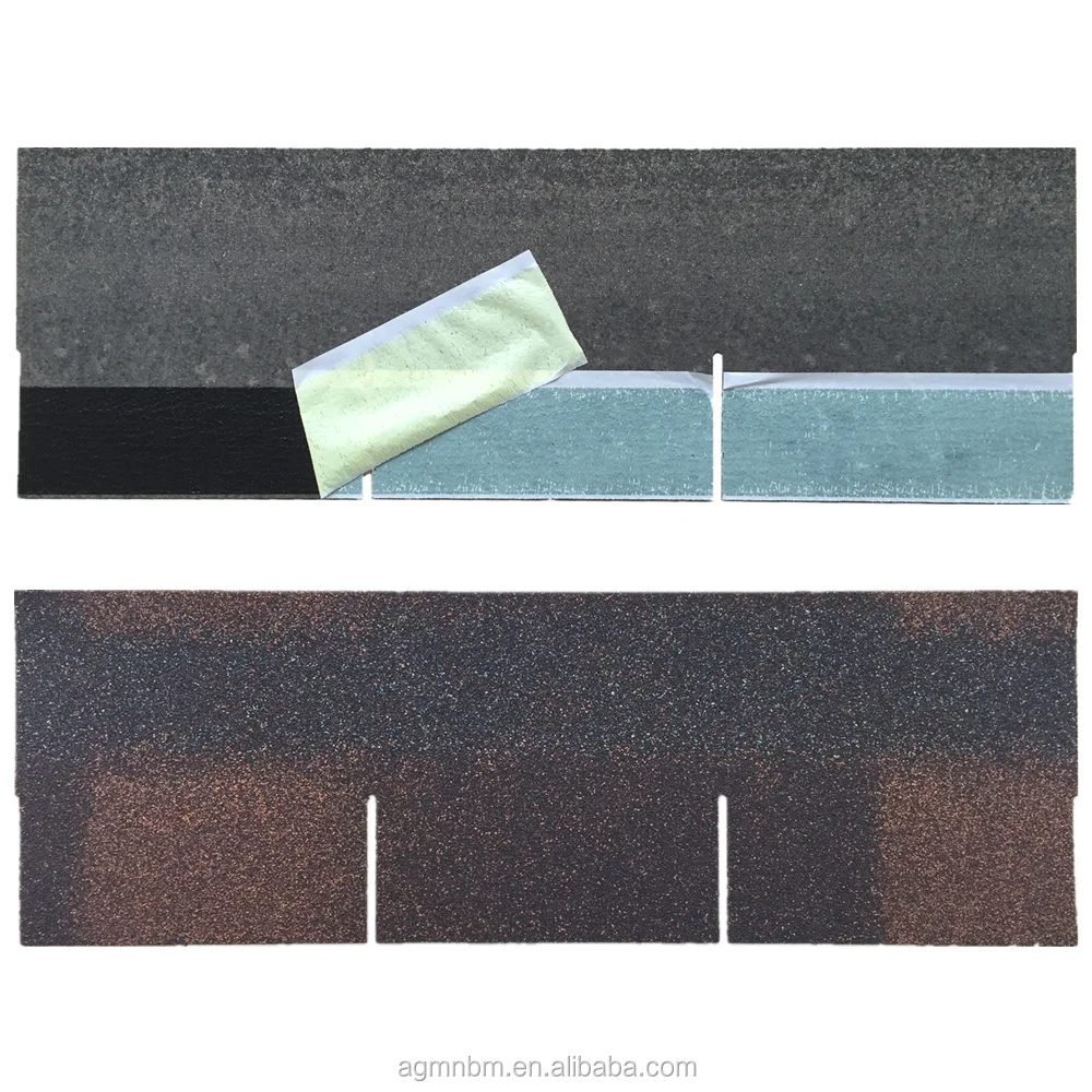 China Factory Directly Sell Durable 3 Tab Single Layer Roof Tile Asphalt shingle