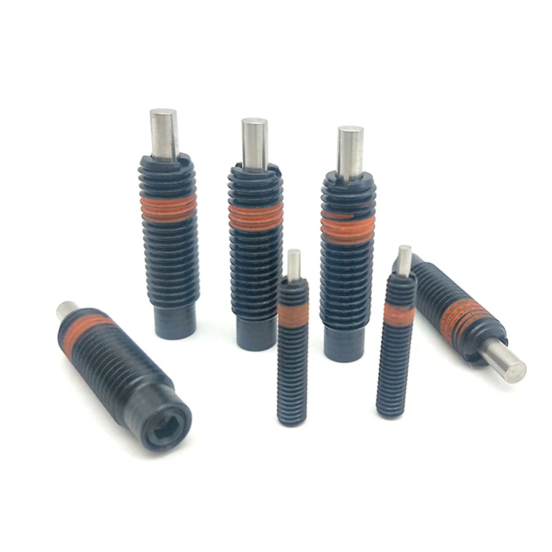Wholesale High Quality PJLF M5 to M12 High Quality Alloy Steel Black Oxide Flat Nose Pin Threaded Spring Plunger