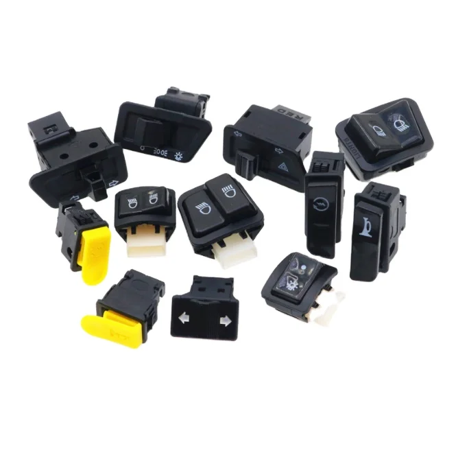 Motorcycle handlebar switch start turn signal light headlight push button modified