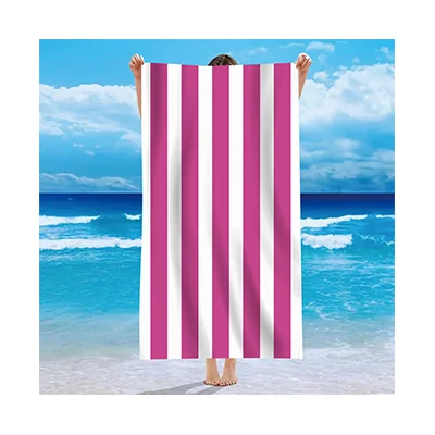 Customized pink beach towel skin-friendly personalised beach towel multicolor jumbo beach towel 180cm x 180cm for adult