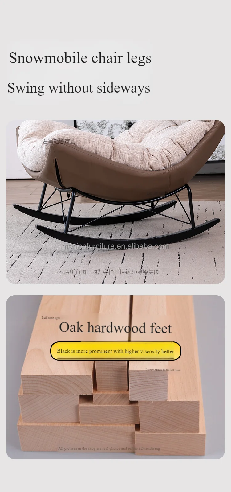 Monico Luxury Single Chair Bed for Home Leisure Modern Fabric Living Room Furniture for Hotels