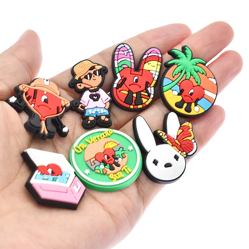 2022 new fashion designs pink cartoon Barbi doll croc charms for kids gifts