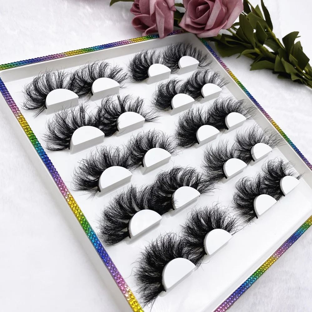 Vendor wholesale 25mm 3d mink eyelashes private label custom lash box container pill bottle eyelash