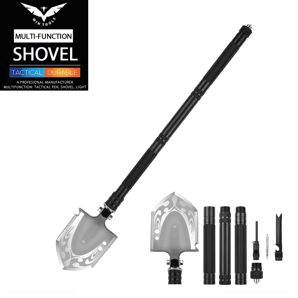 Folding Outdoor Multifunction Tactical Survival Shovel Outdoor Survival Tool