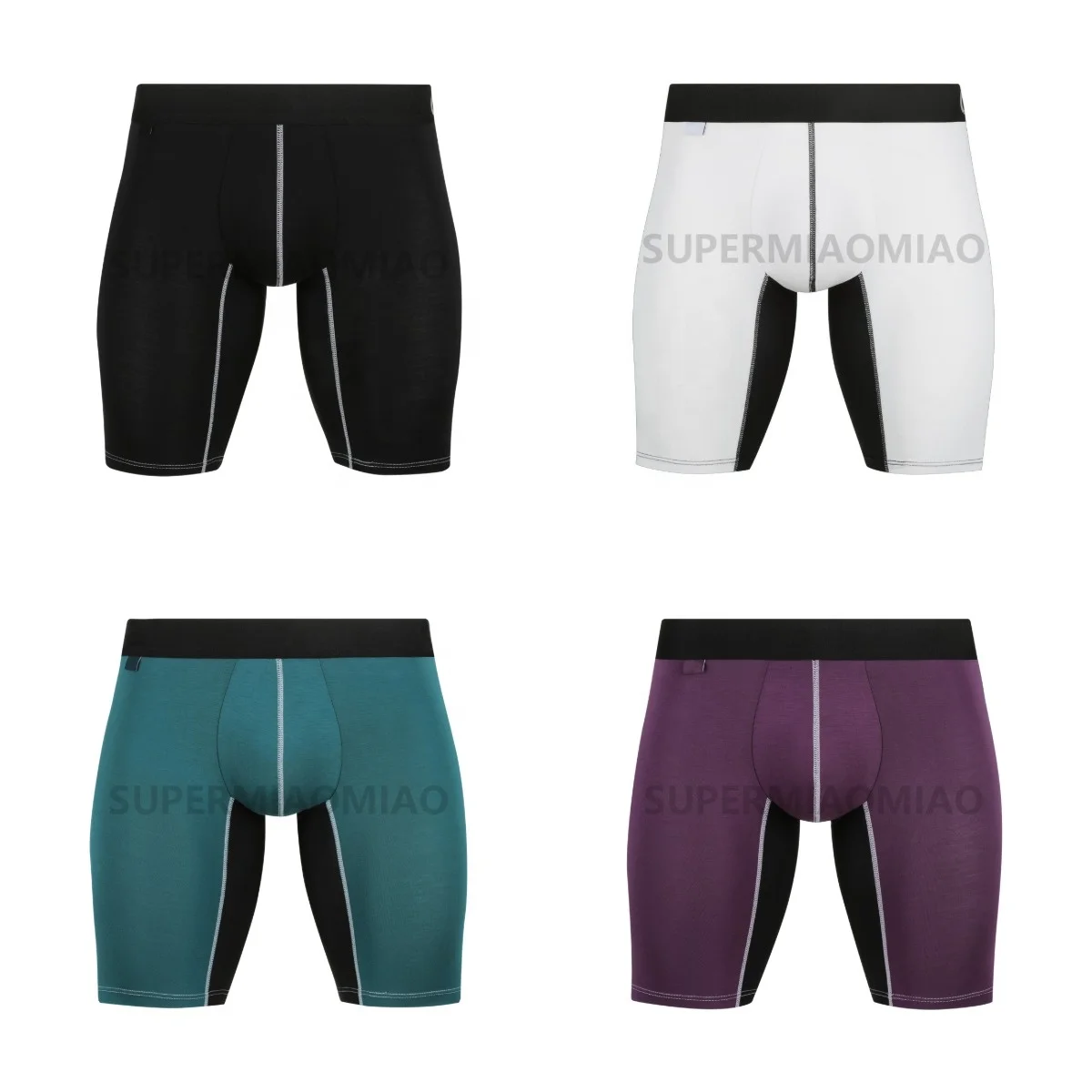 Underwear Long Boxers Bamboo Underwear Sport Men Long Leg Bamboo Underwear Men Boxer Briefs Undies For Men