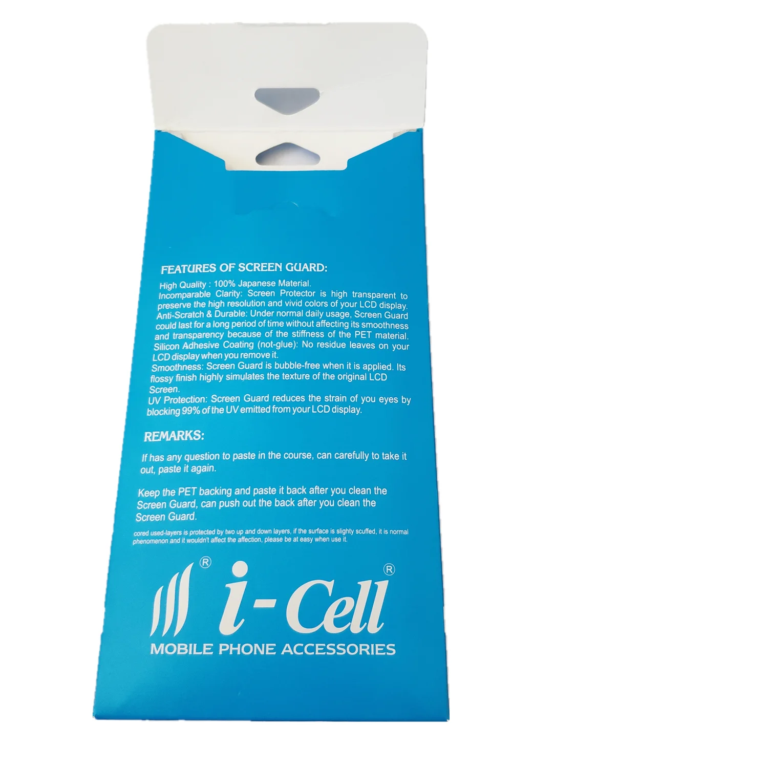 Custom cheap high quality mobile phone cover tempered glass screen protector packaging box