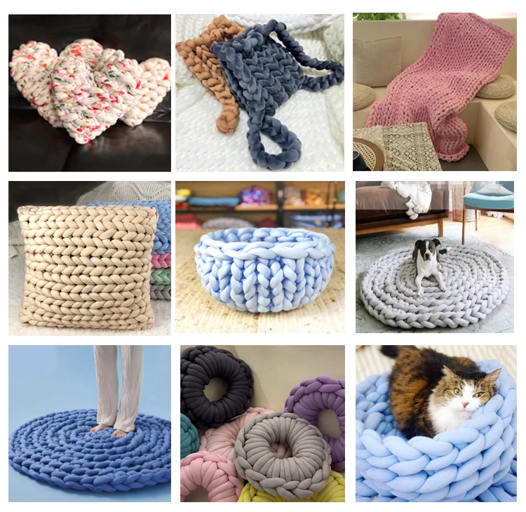 Handmade Chunky Knitted Weighted Blanket Velvet Knit Throw for Sleep Soft Crazy