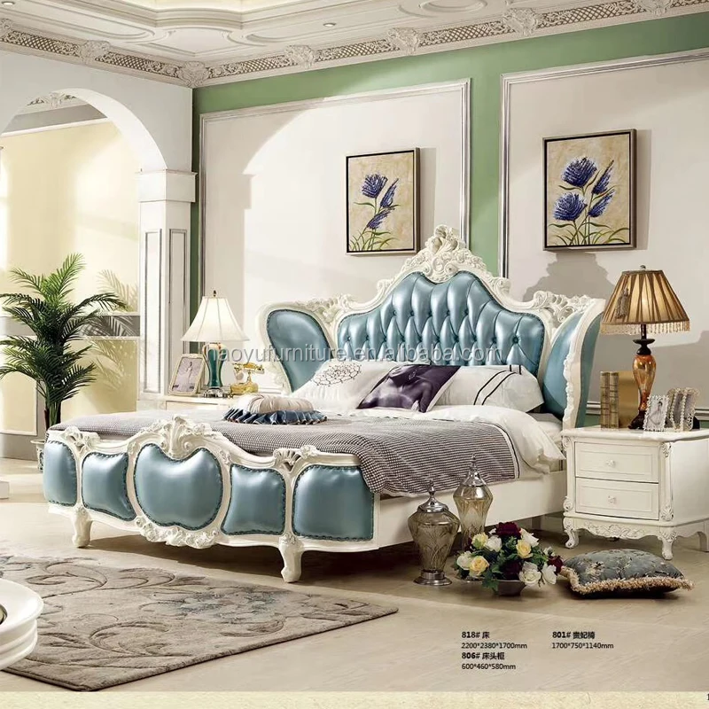 2020 american living room wedding room solid wood bed