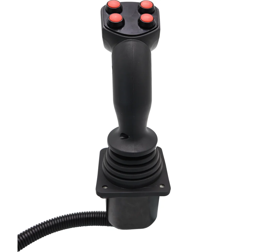 Ergonomic grip handle 4 way joystick switch for reach stacker