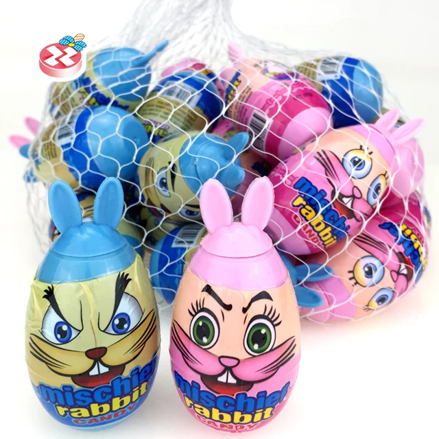 Colorful Plastic Surprise Egg Toy With Small Round Candy And   Funny Toy Candy