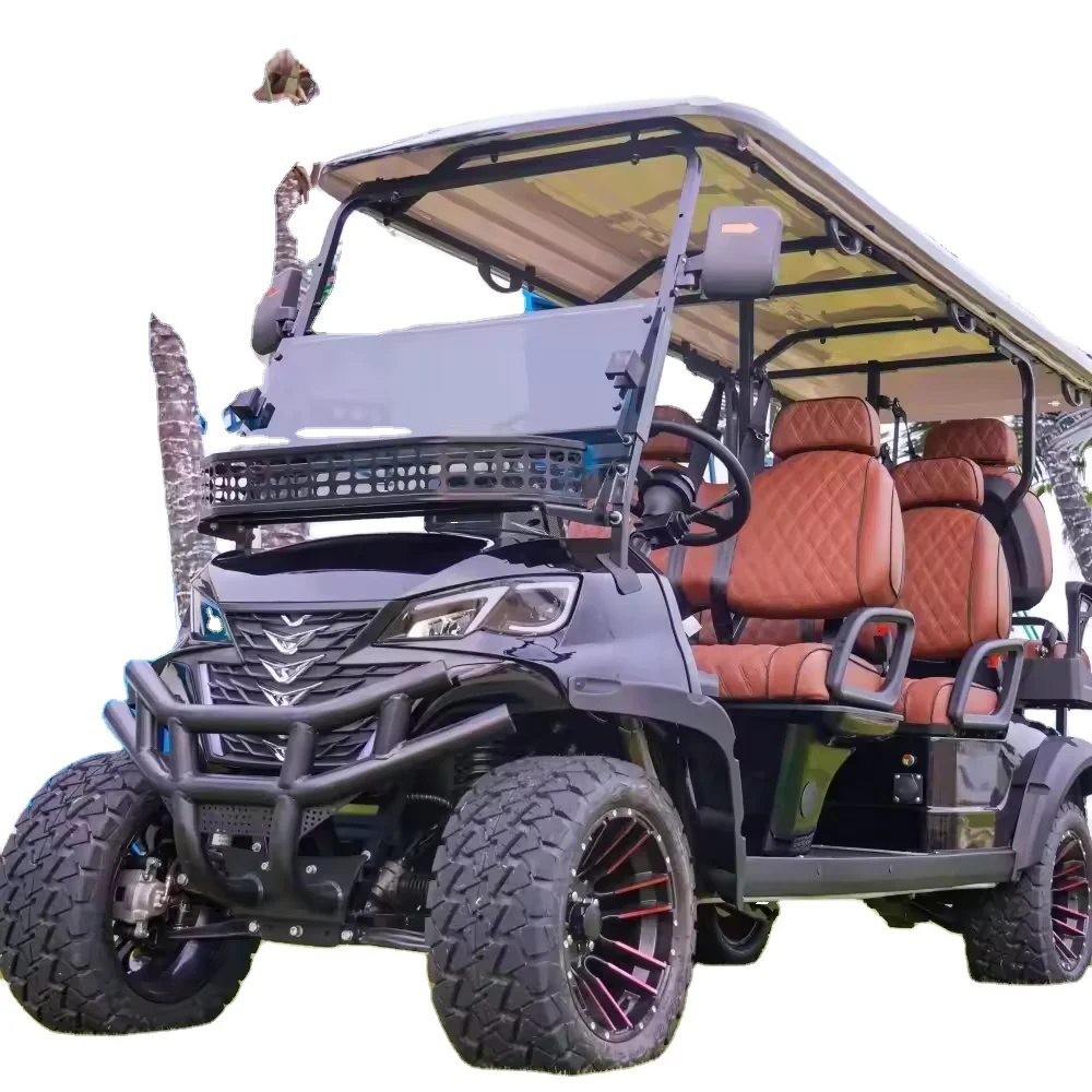 China Wholesale Manufacturers Hunting Buggy Car 6 Seaters Lifted  60V  5KW Electric Golf Cart