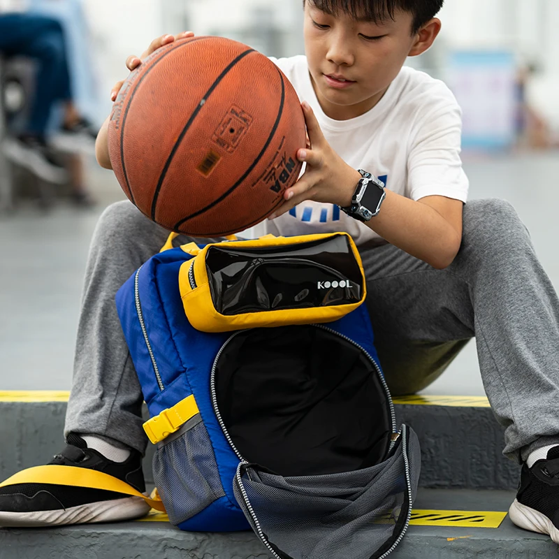 Waterproof Zipper Closure Gym Sport Outdoor Training Basketball Backpack Bag For Kids Boy School