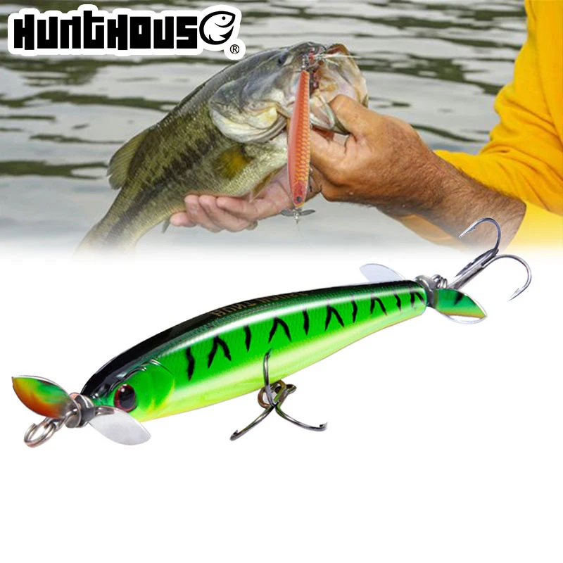 hunthouse 3D eyes artificial fishing lure japan floating propeller lure  pencil baits