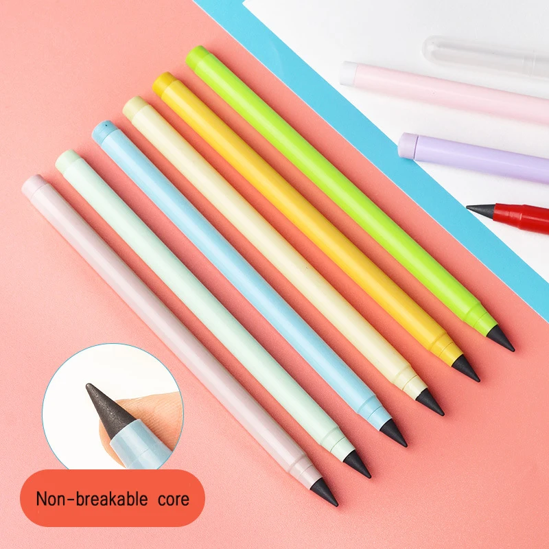 WeiZhuang Hot Sell Colorful Metal Easy Use Durable Inkless Pencil Endless Pen For Writing Drawing Eternal pencil Can Custom Logo