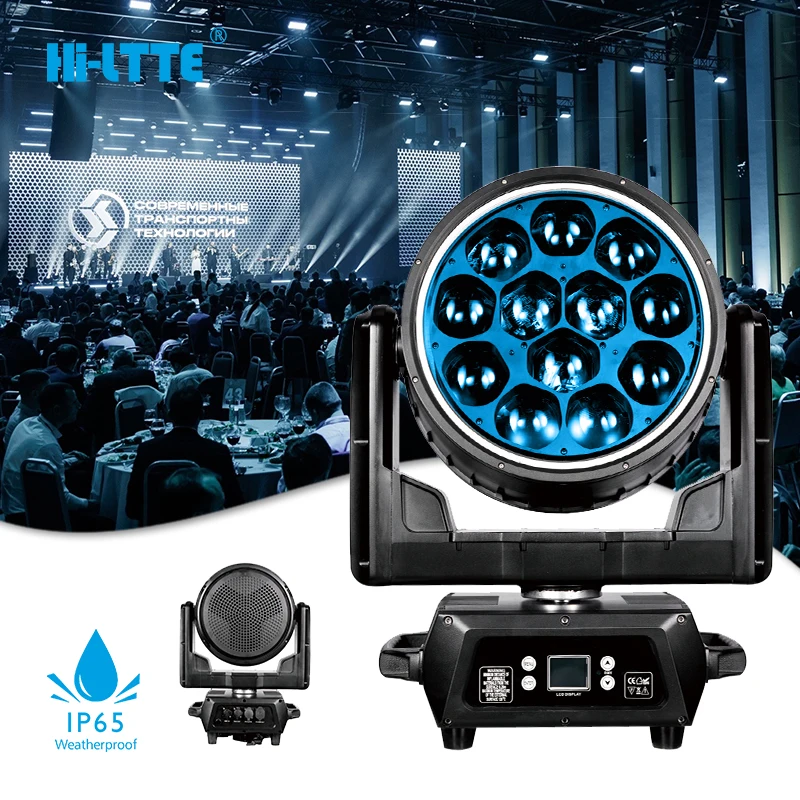 Led RGBW Waterproof 12*40W stage lighting equipment professional bee eyes moving lights led moving head pixel wash