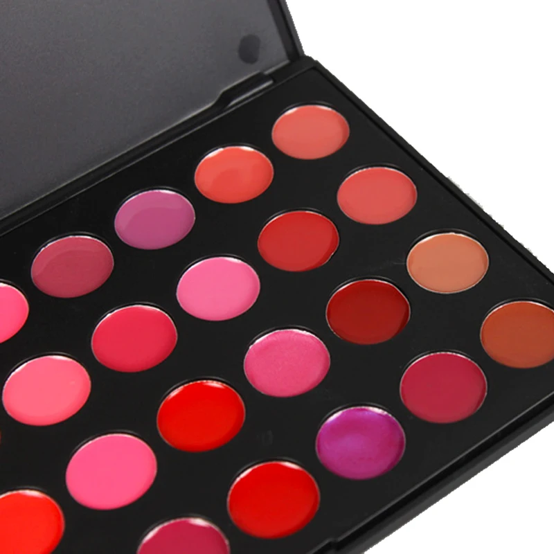Hot selling make up set waterproof  own brand Professional Long Lasting Moist 32 colors Lip Cream Palette