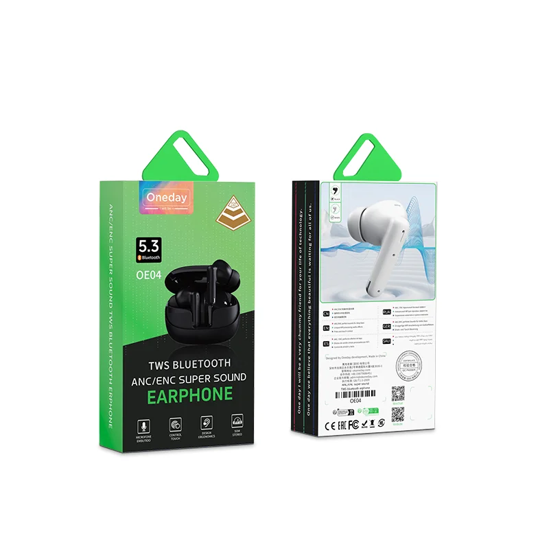 Oneday OE04 ANC/ENC super sound  TWS earphone Long Standby Handsfree Ture Wireless Headphones