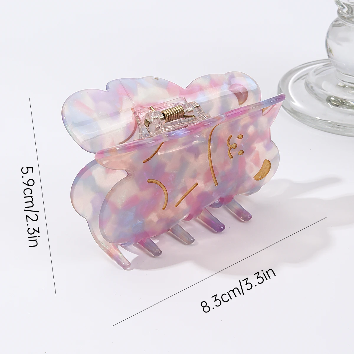 CN Korea Bear Shape Hair Clamp for Women Customized Logo Acetate Hair Claw Clip for Thick Hair