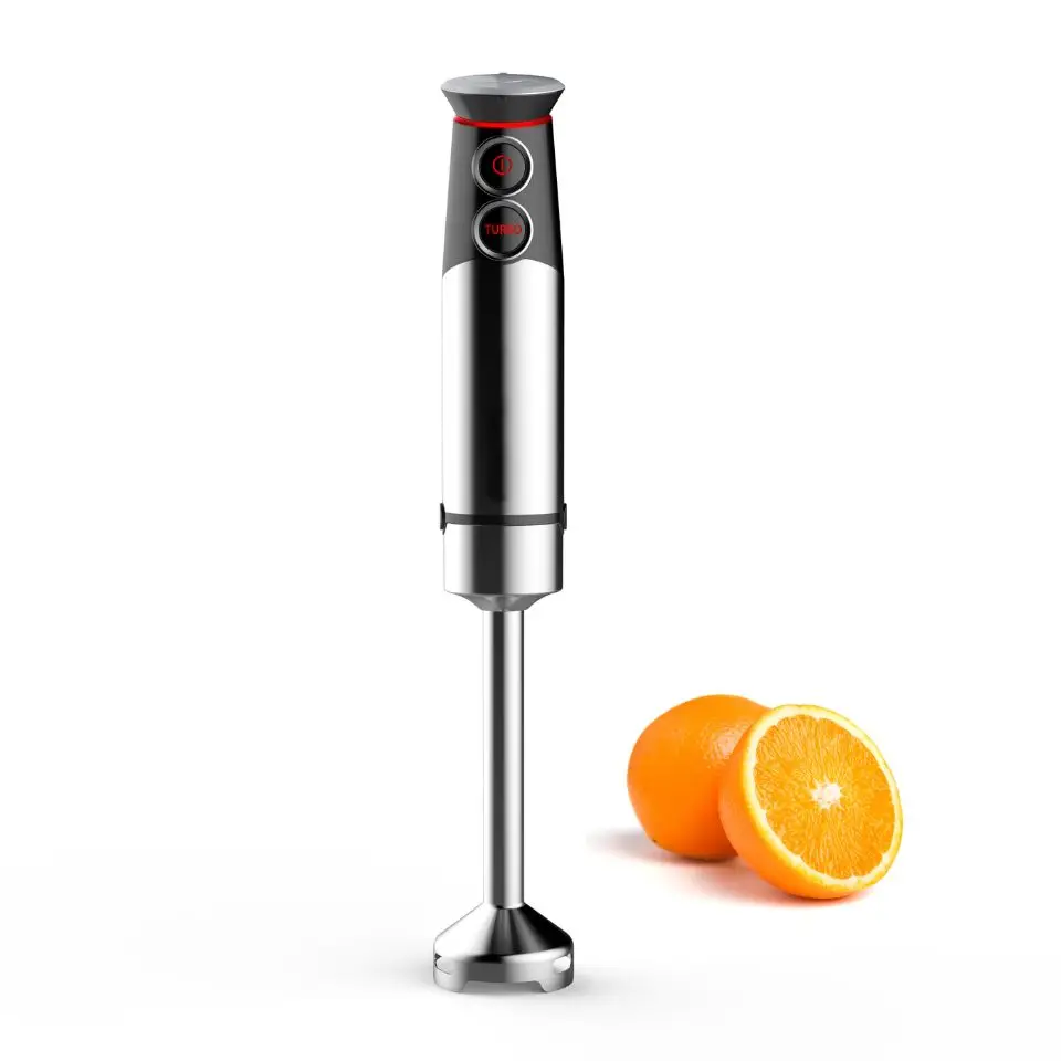 Powerful 1200W Stainless Steel Stick Blender Variable Speed Food Processor Whisk Beaker Faster Finer Blending Kitchen Blender