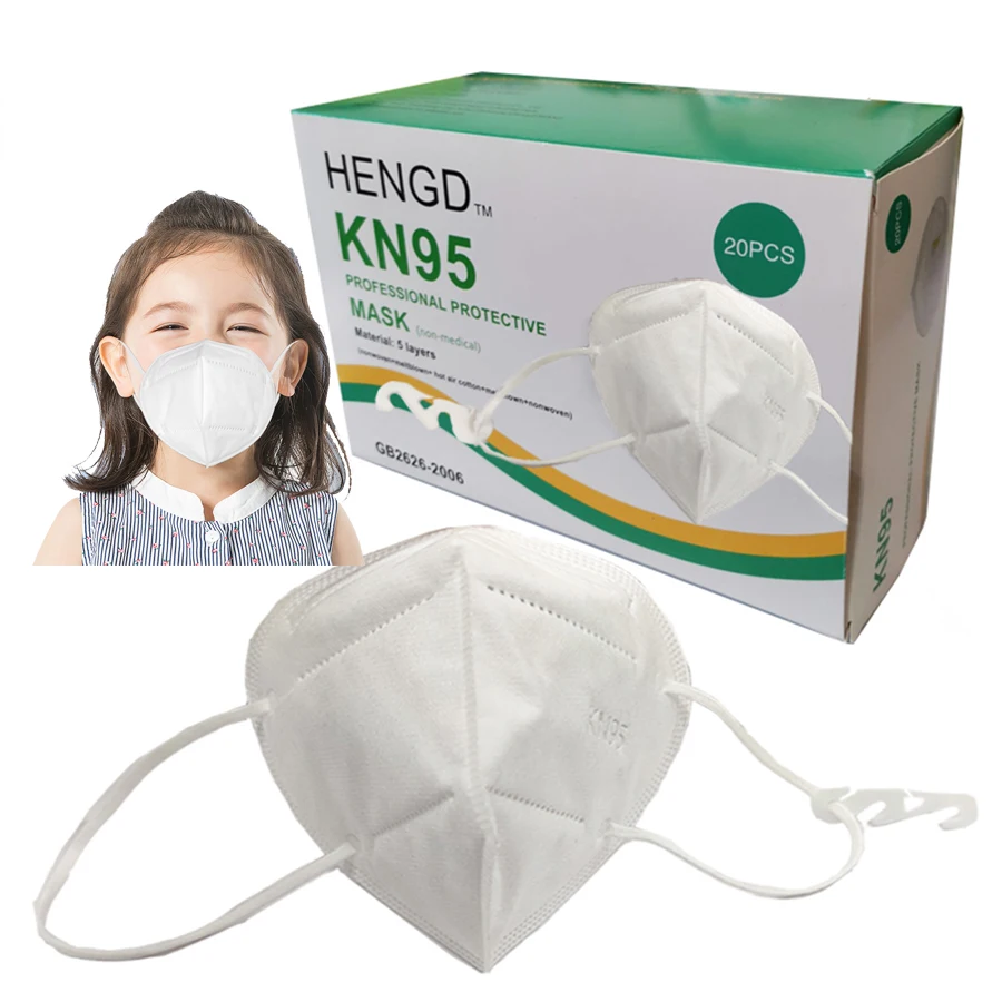 Изготовленная на заказ китайская маска высокого уровня защиты FFP2 пыль против загрязнения детская дышащая одноразовая маска для лица KN95