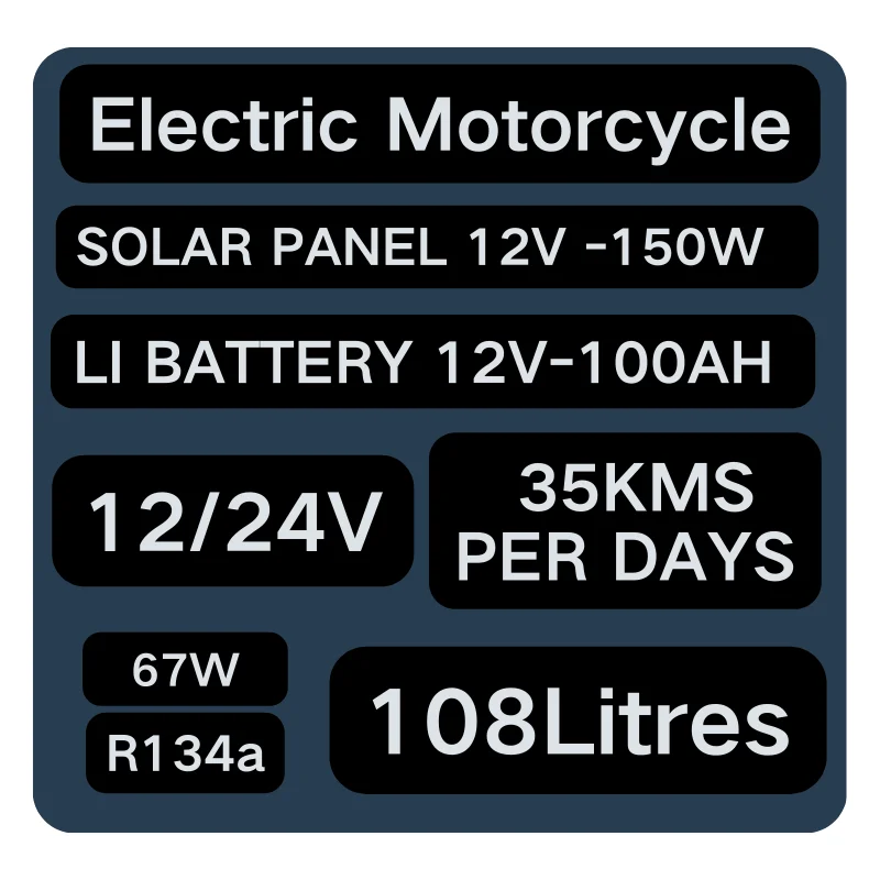 108L Ice Cream Trolley Solar Freezer With Electric Bike Solar Panel  Li Battery  Solar Controller Full Set