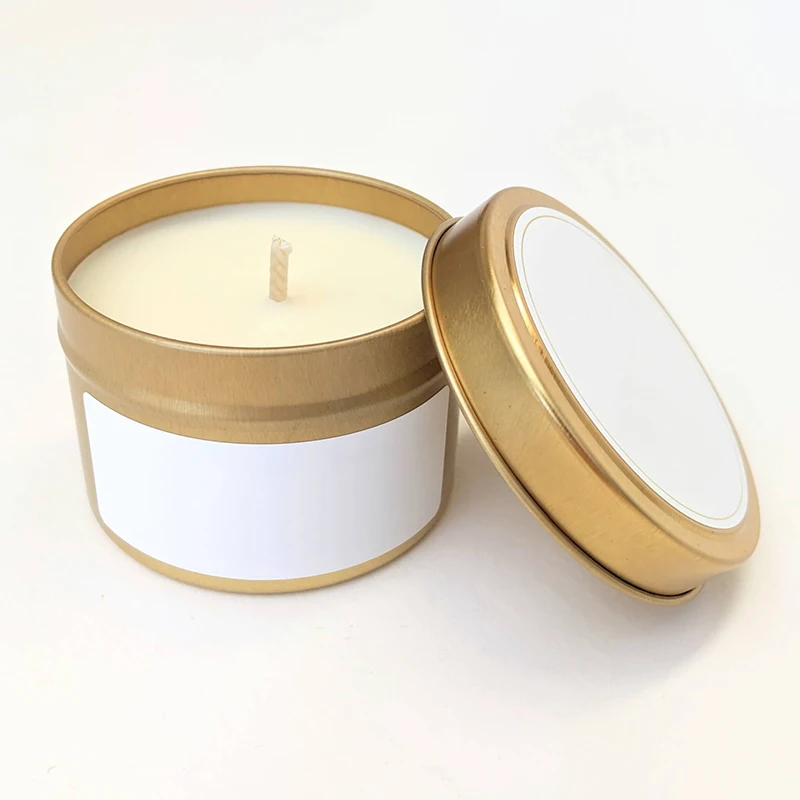 2023 New Trends In Europe And America soy wax travel gold/silver/black tin candle for home decor