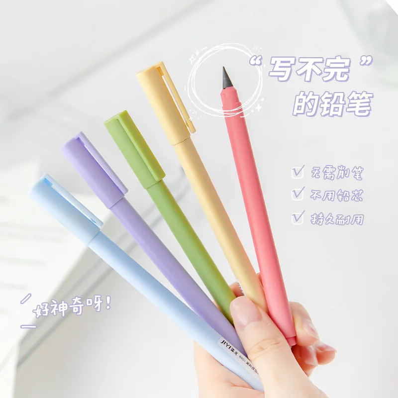 6 Colors Everlasting Pencil Inkless Pencil Eternal Pen Unlimited Writing Pencil