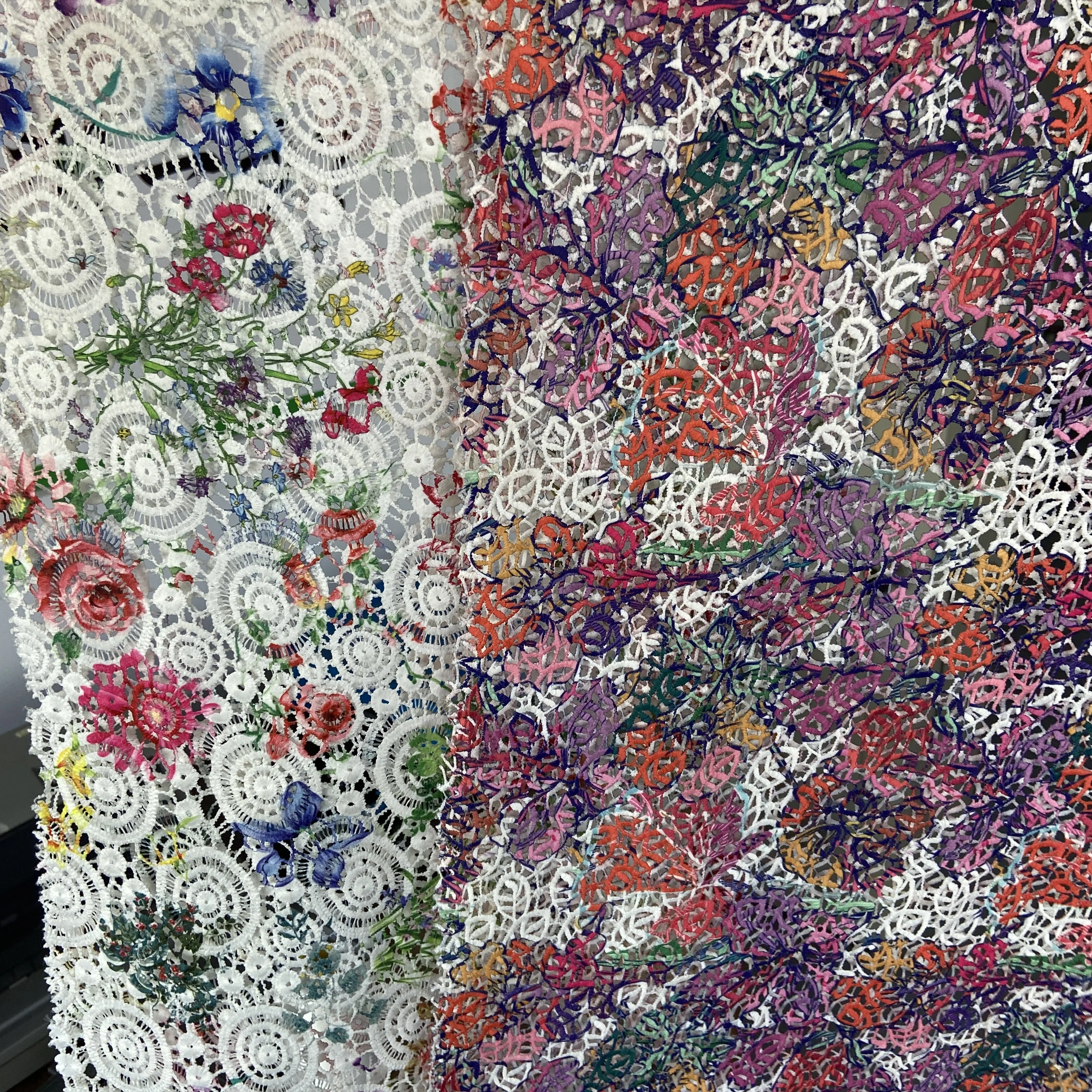 Manufacturer supply printed polyester embroidery fabric