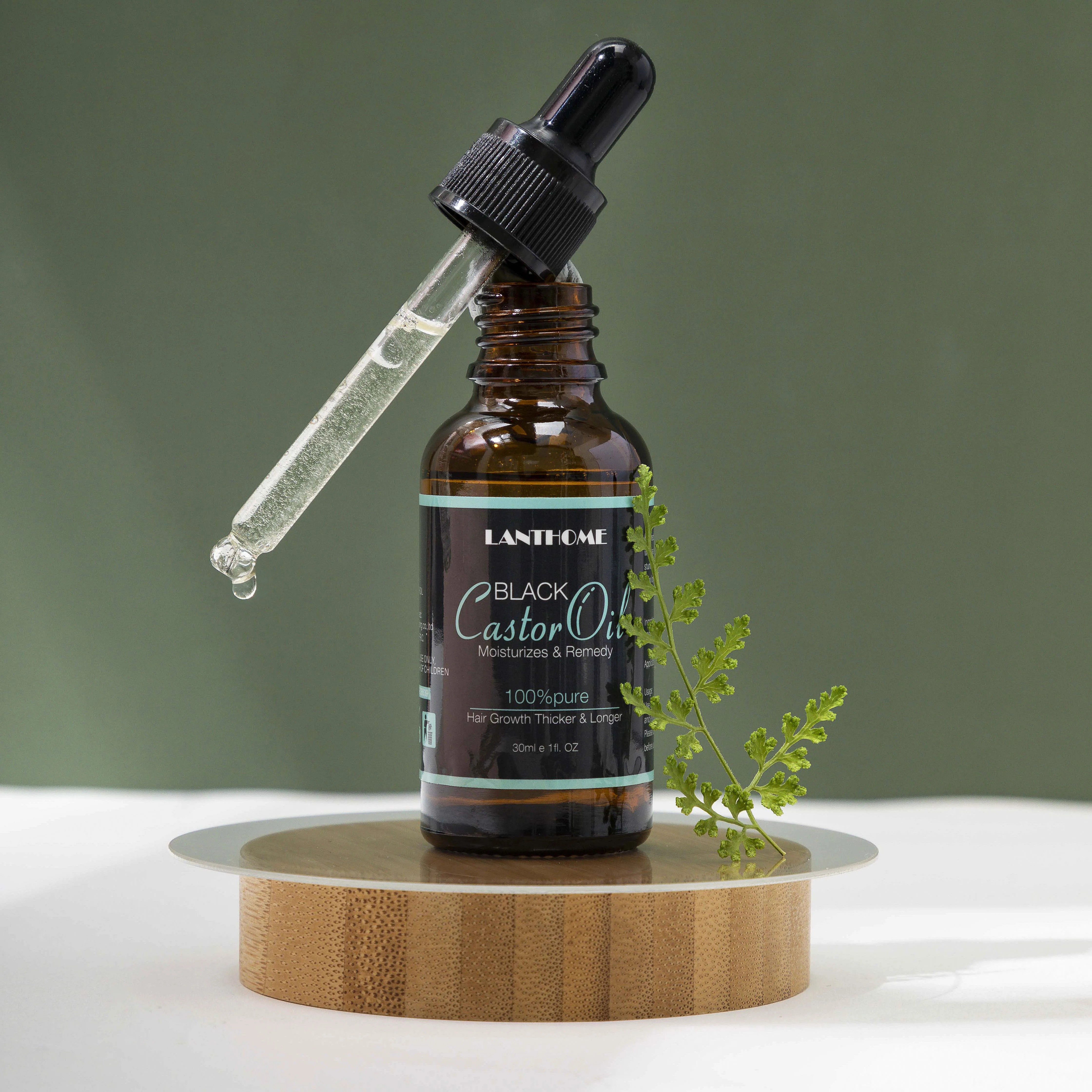 
Lanthome 30ml Price Pure Black Castor Oil Hair lash Growth Serum Organic Jamaican Black Castor Oil Cold Pressed 