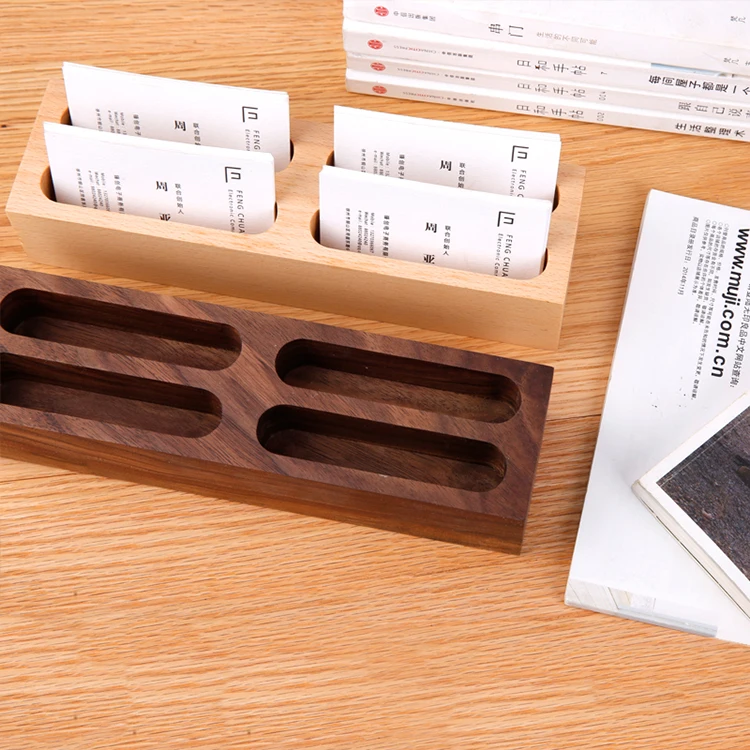 Luxury Laser Cutting Desk Custom Business Card Holder Box, Unique Business Card Holder For Desk