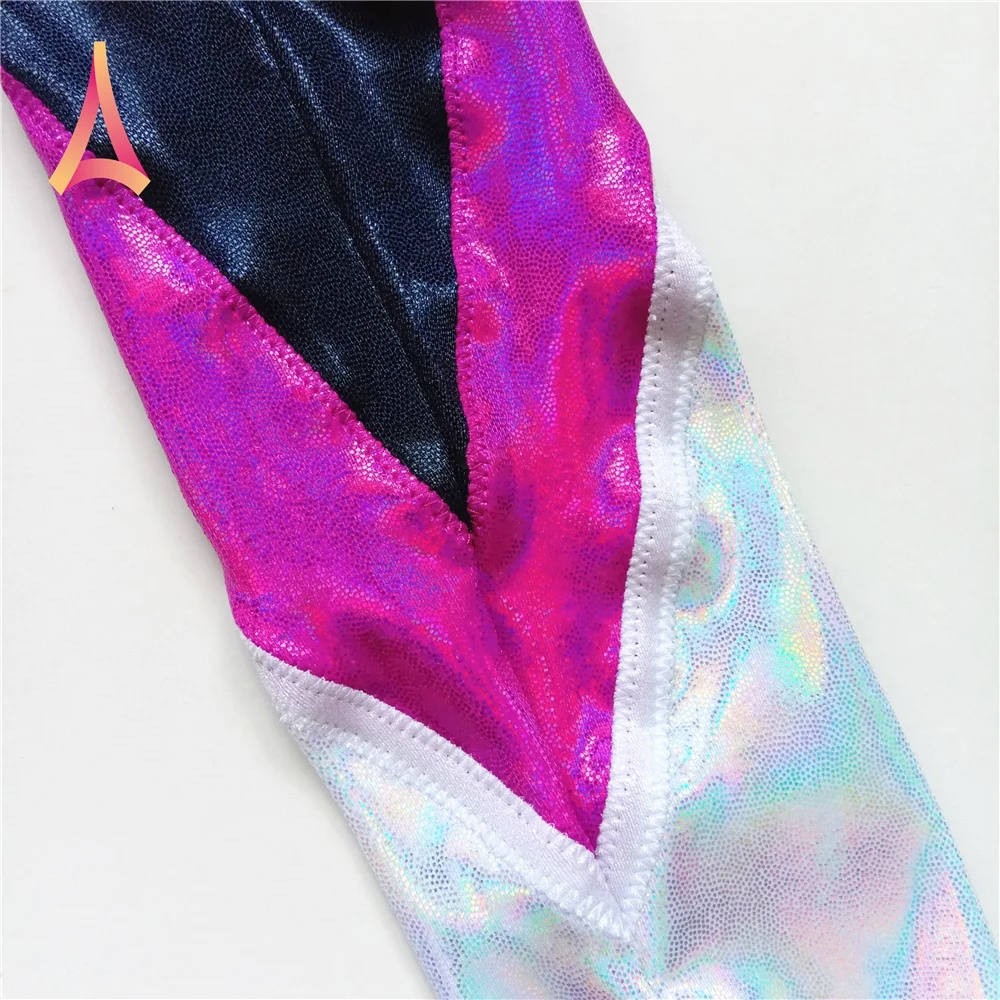 Chic Color-block Long Sleeve Gymnastics Leotards